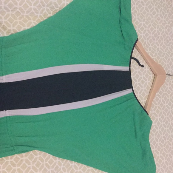 BCBG Max Azria color blocked pleated dress - Picture 3 of 5